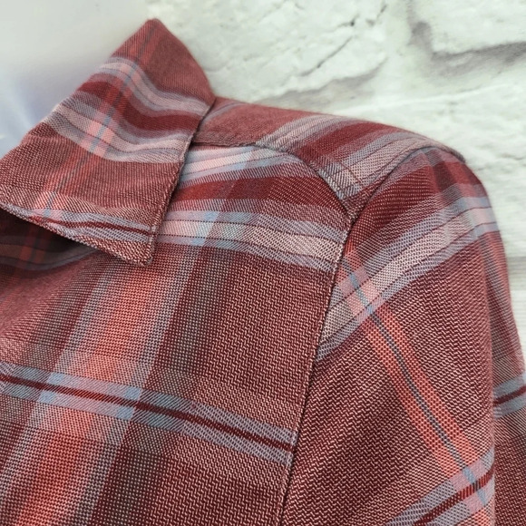 COLUMBIA Silver Ridge Long Sleeve Flannel Button Up Shirt Size Small - Picture 3 of 15